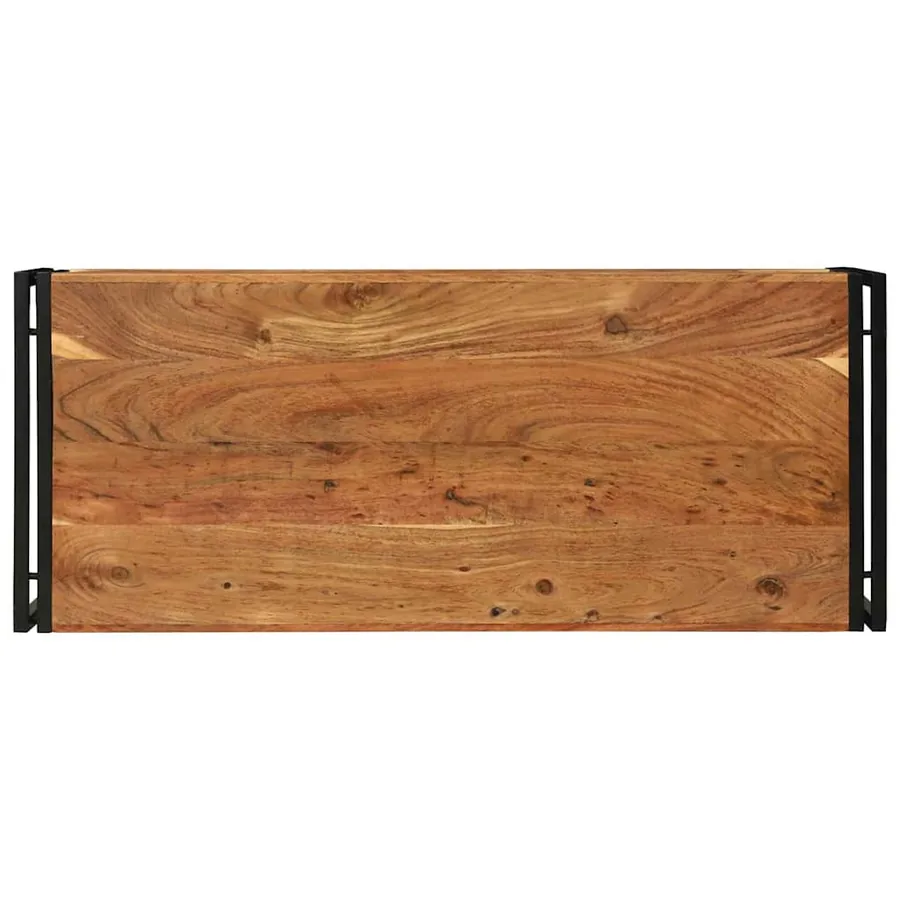 Table basse Marron 120 x 50 x 38 cm Bois d'Acacia Massif - 5