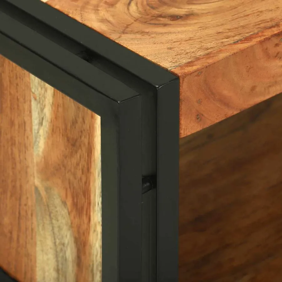 Table basse Marron 120 x 50 x 38 cm Bois d'Acacia Massif - 7