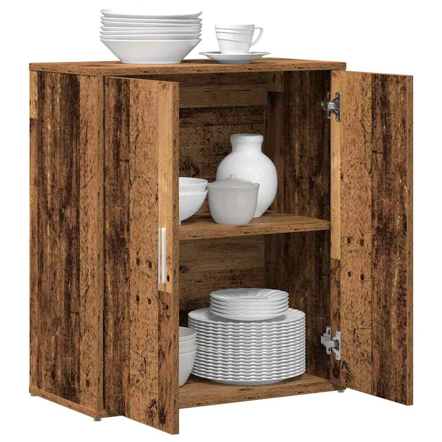 Buffet 2 pcs Bois ancien 60 x 31 x 70 cm Bois d'ingénierie - 3