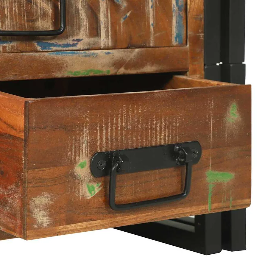 Table basse Multicolore 90 x 50 x 38 cm Bois Recyclé Solide - 8