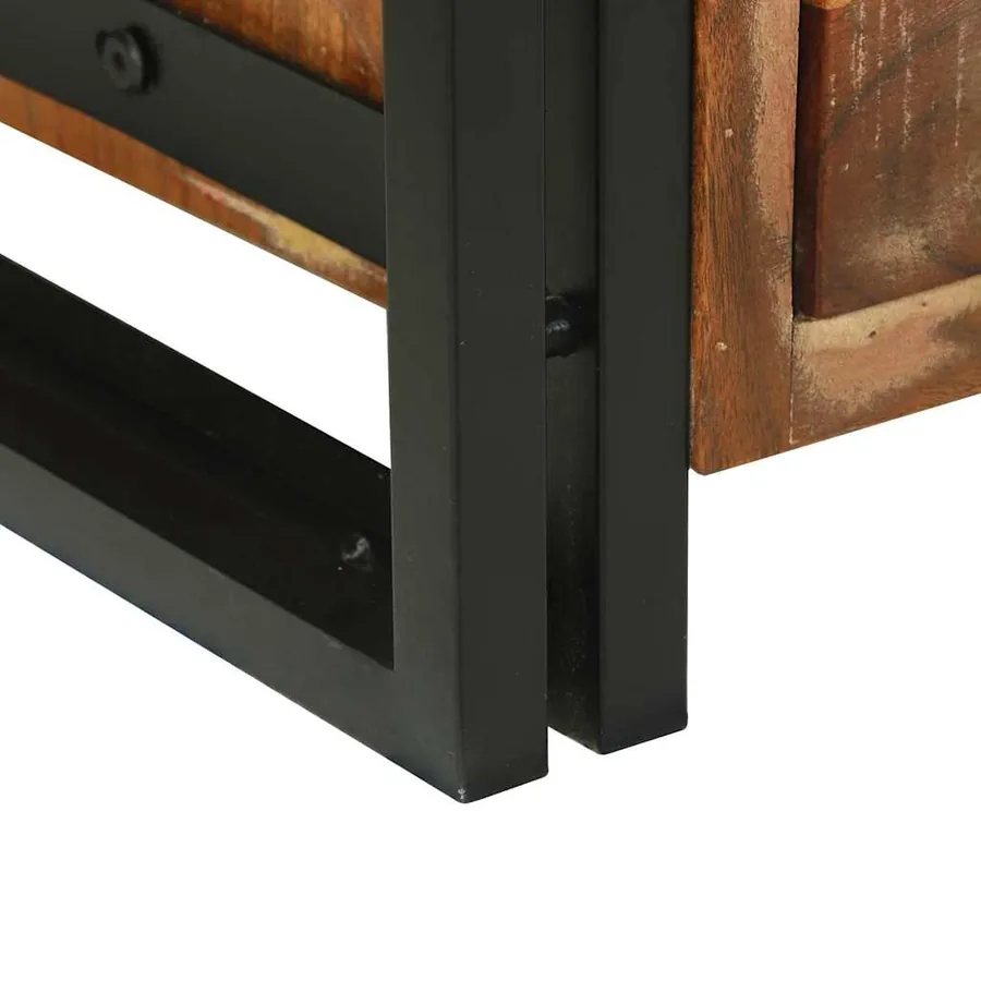 Table basse Multicolore 90 x 50 x 38 cm Bois Recyclé Solide - 9