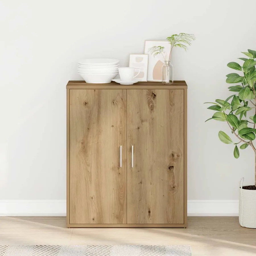 Buffet en chêne massif 60 x 31 x 70 cm bois d'ingénierie