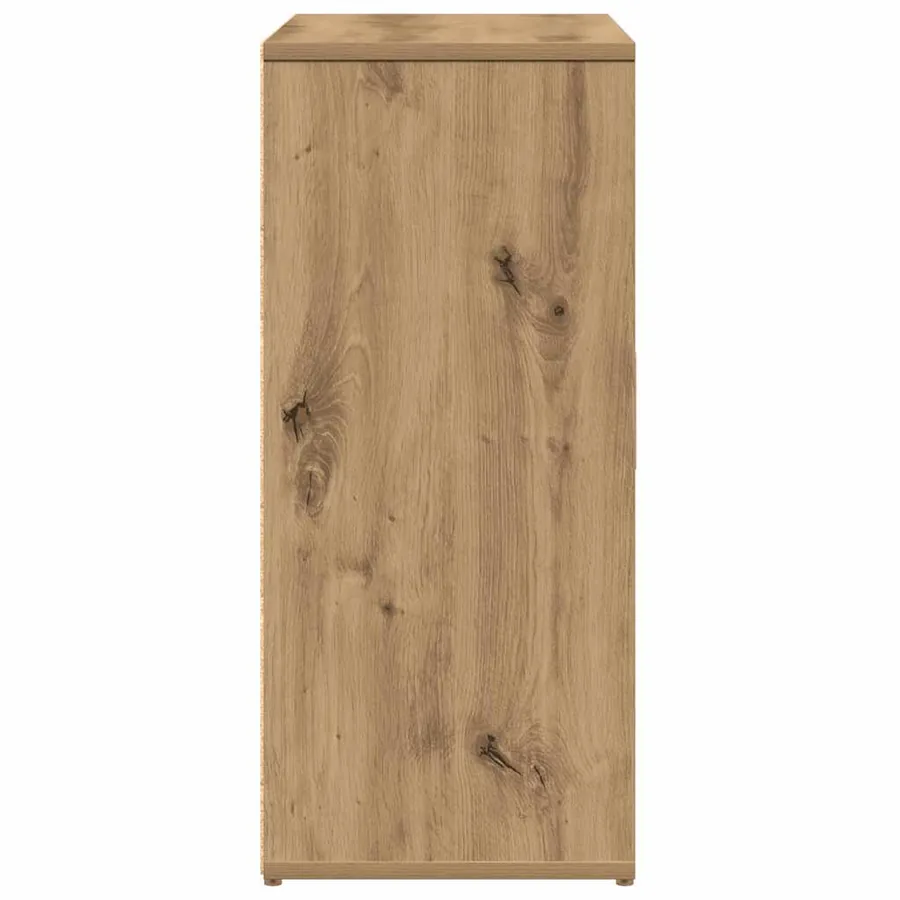 Buffet en chêne massif 60 x 31 x 70 cm bois d'ingénierie - 7