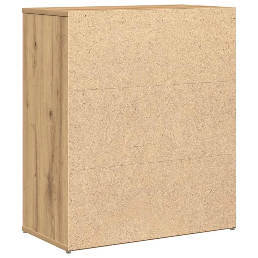 Buffet en chêne massif 60 x 31 x 70 cm bois d'ingénierie - 8
