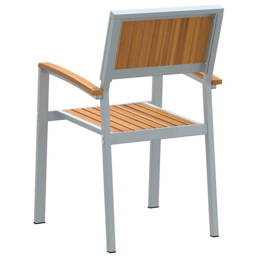 Chaise empilable 4 pcs Marron 56 x 57 x 87 cm - 7