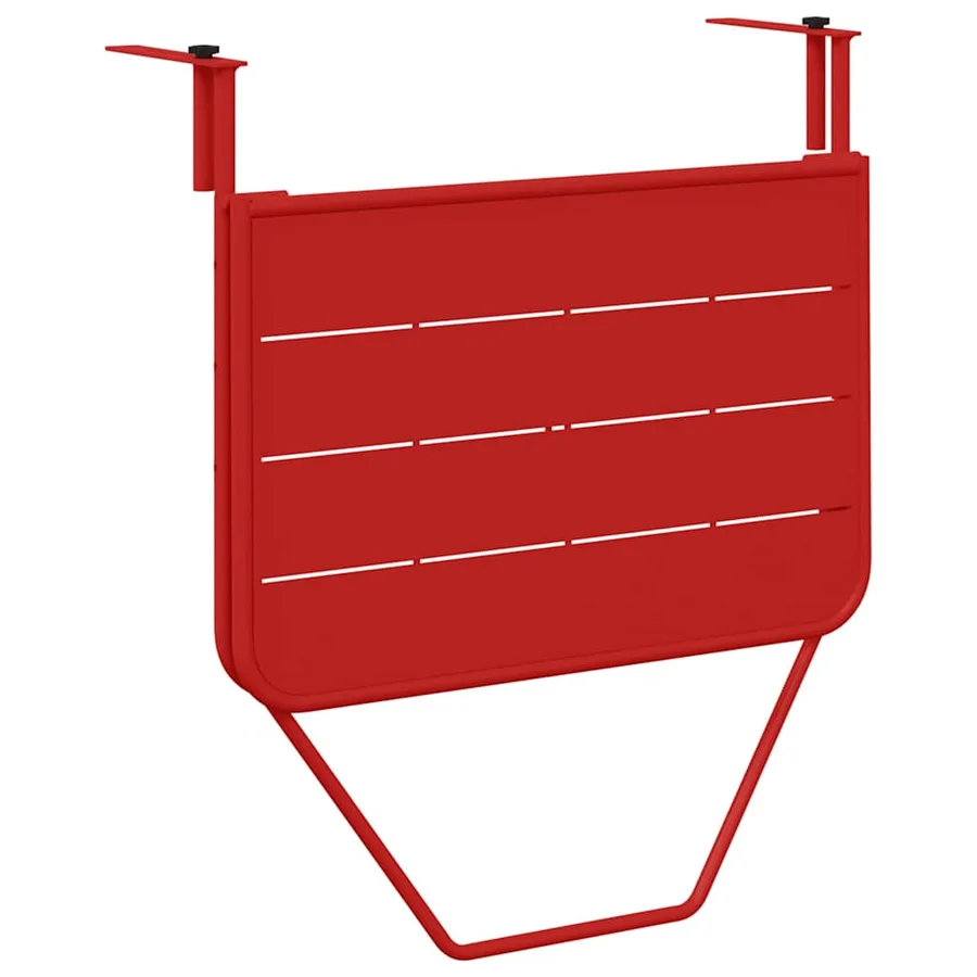Table Suspendue de Balcon Rouge 60 x 39 x 65 cm Acier - 5