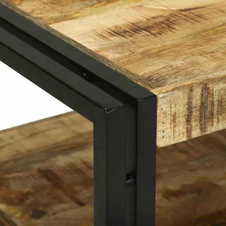 Table basse Marron 120 x 50 x 38 cm Bois de mangue massif - 6