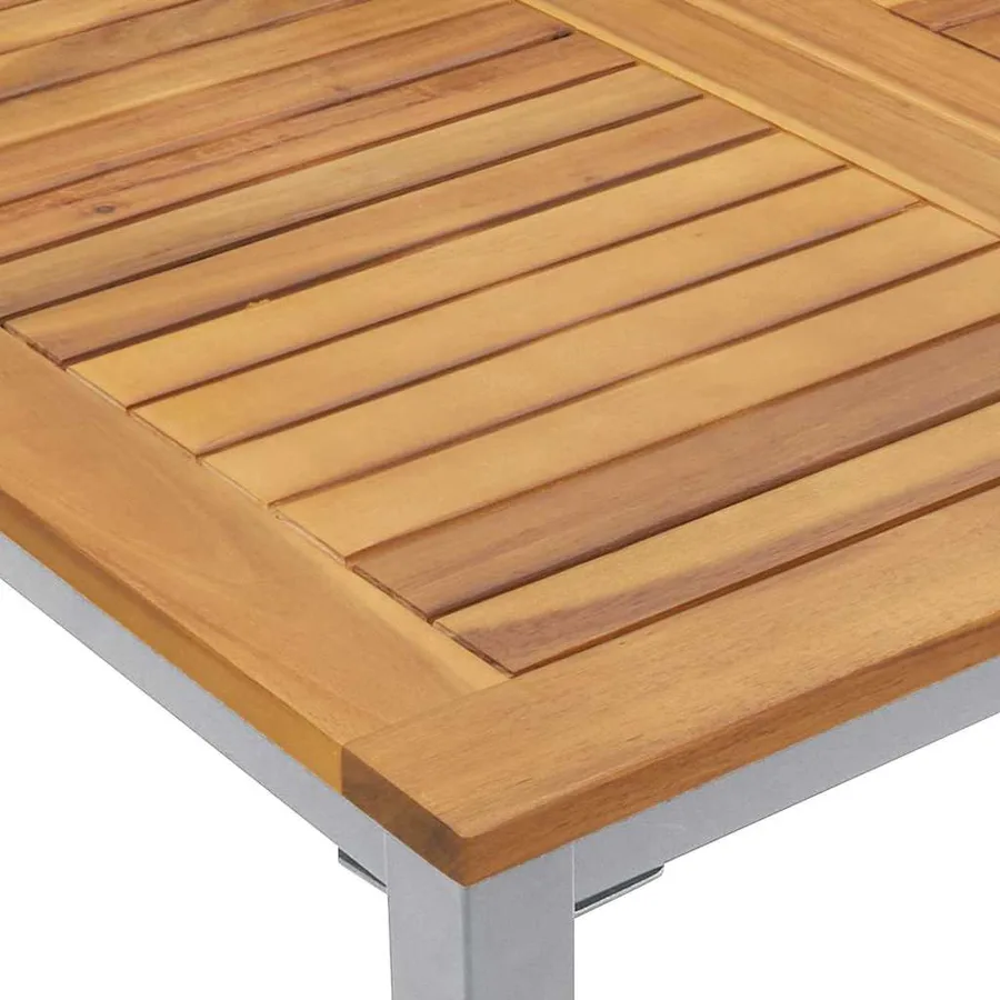 Ensemble de salle à manger pour jardin 7 pcs Gris - 9