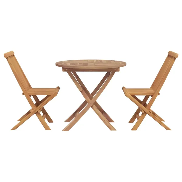 Ensemble de salle à manger pour jardin 3 pcs Marron