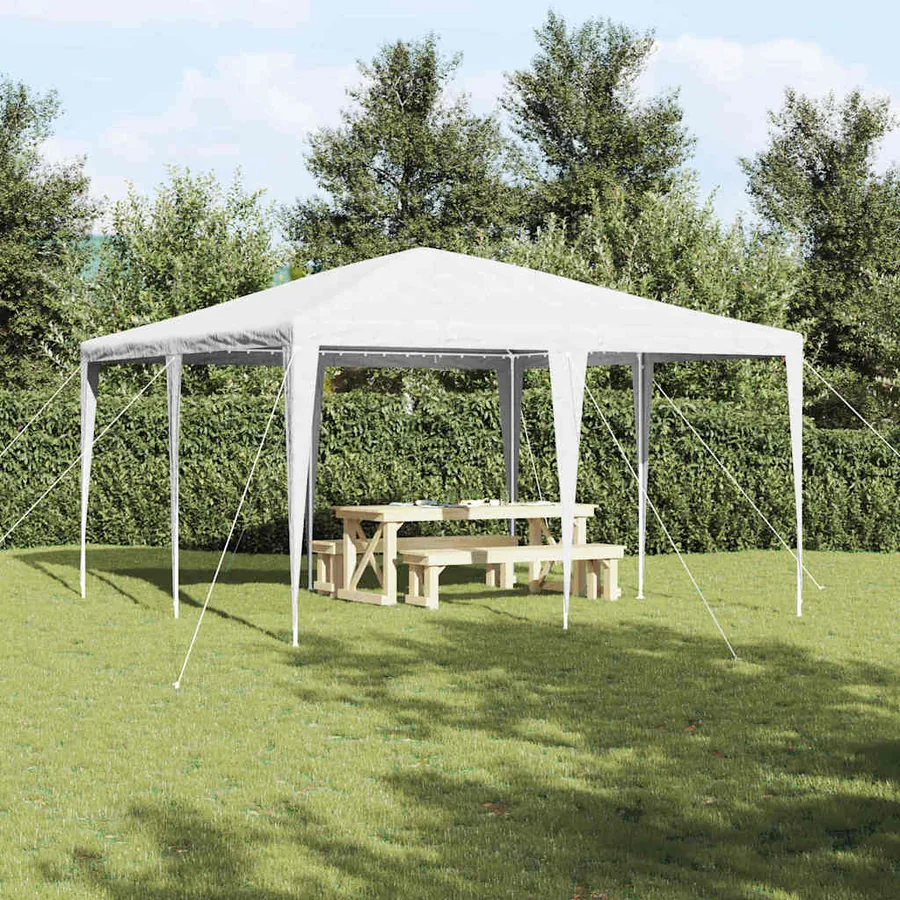 Tente de fête Blanc 400 x 400 x 266 cm Polyéthylène et acier