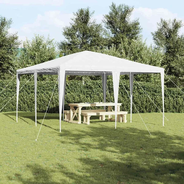 Tente de fête Blanc 400 x 400 x 266 cm Polyéthylène et acier