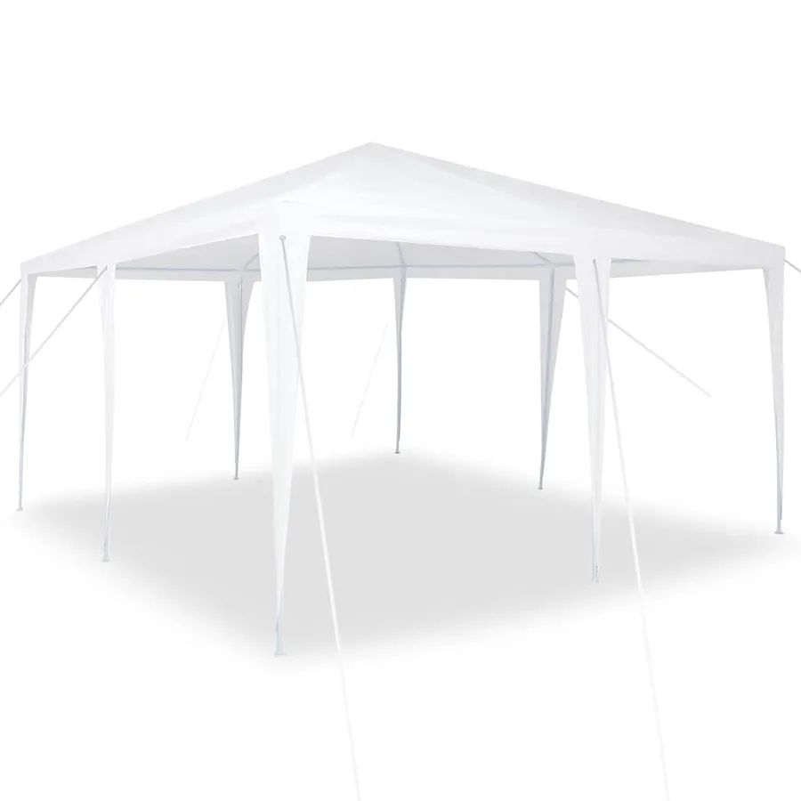Tente de fête Blanc 400 x 400 x 266 cm Polyéthylène et acier - 3