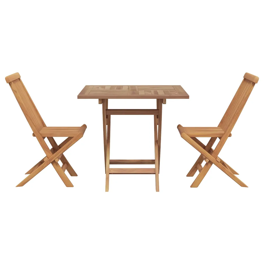 Ensemble de salle à manger pour jardin 3 pcs Marron