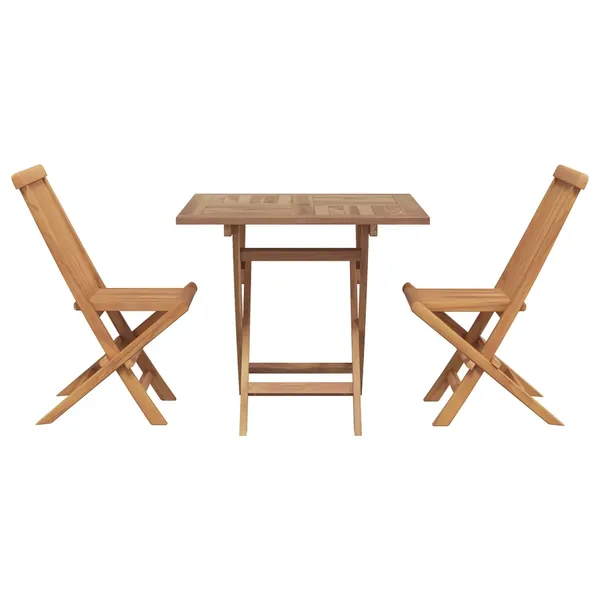 Ensemble de salle à manger pour jardin 3 pcs Marron