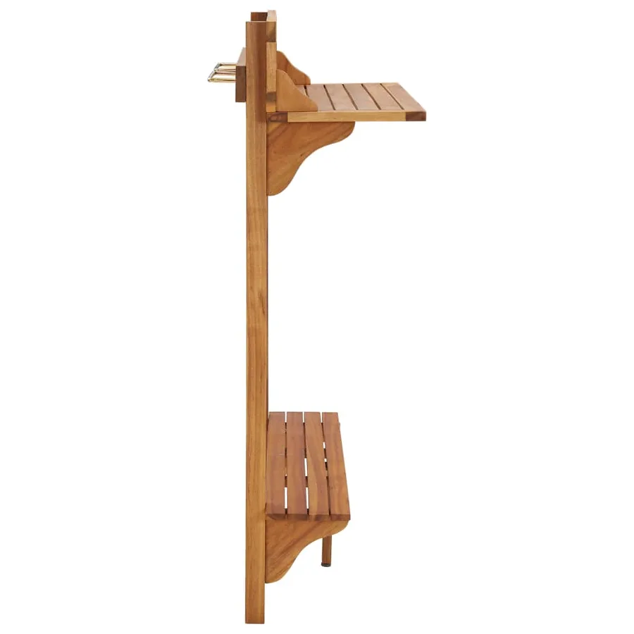 Table de bar de balcon 90x37x122,5 cm Bois d'acacia massif - 4