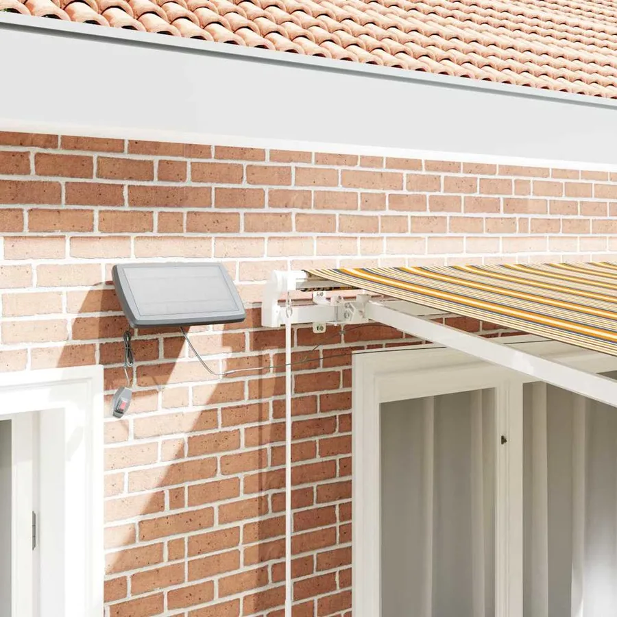 Auvent rétractable Multicolore 350 x 250 cm Tissu et Aluminium - 4