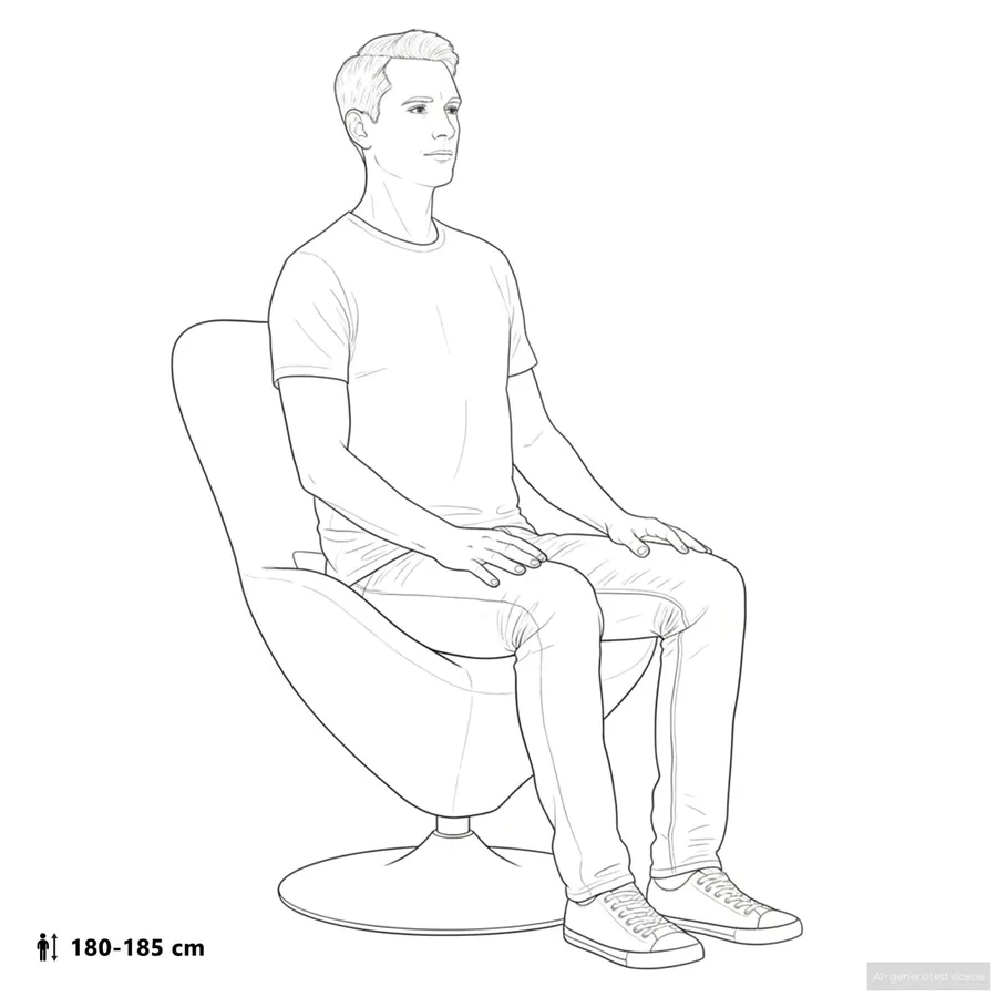 Fauteuil œuf Bleu Velours - 11
