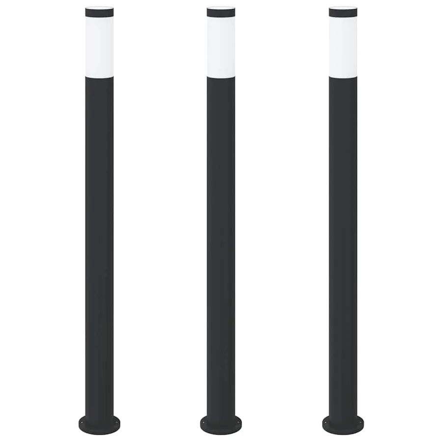Borne lumineuse lot de 3 110 cm acier inoxydable IP44 - 2