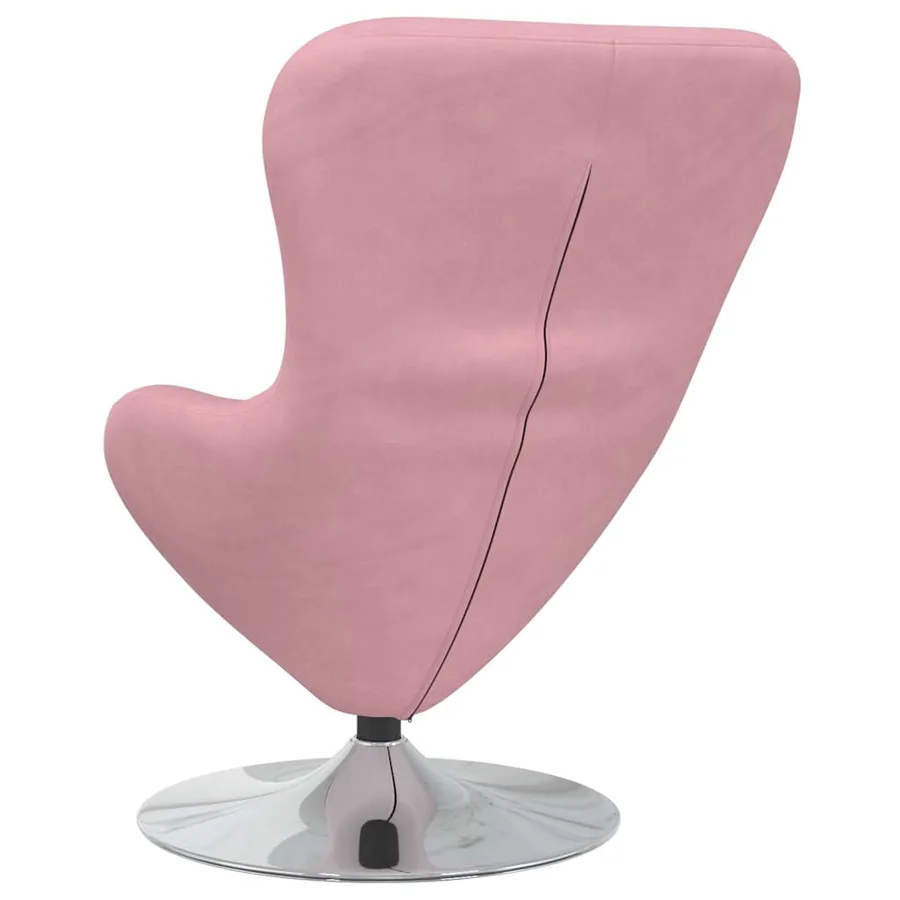 Fauteuil œuf Rose Velours - 6
