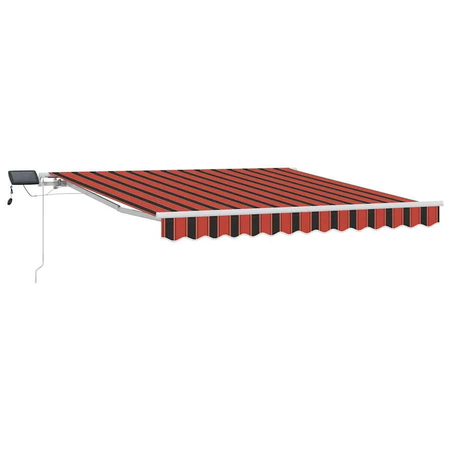 Auvent rétractable orange et marron 300 x 250 cm - 2