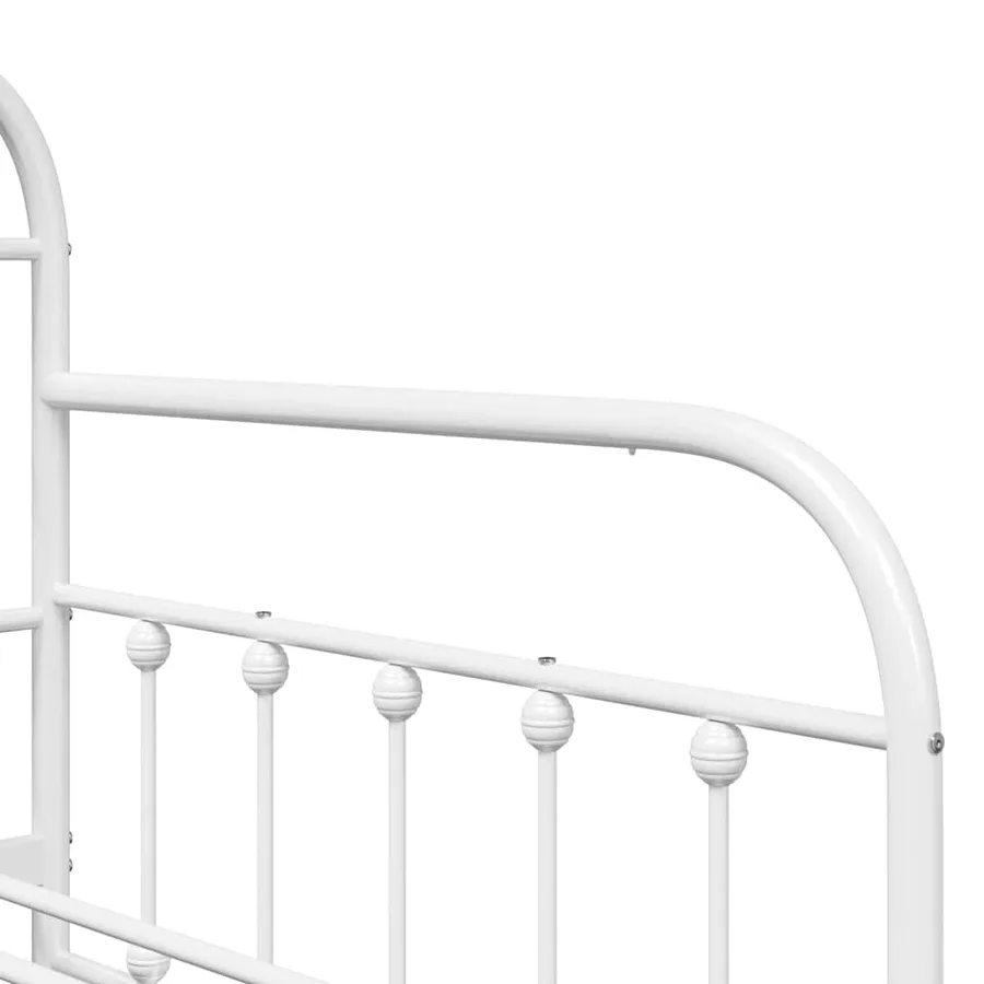 Cadre de lit de jour Blanc 90 x 200 cm Acier enduit de poudre - 8