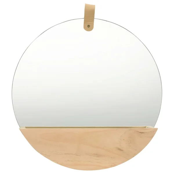 322801 vidaXL Wall Mirror Solid Pinewood 35 cm