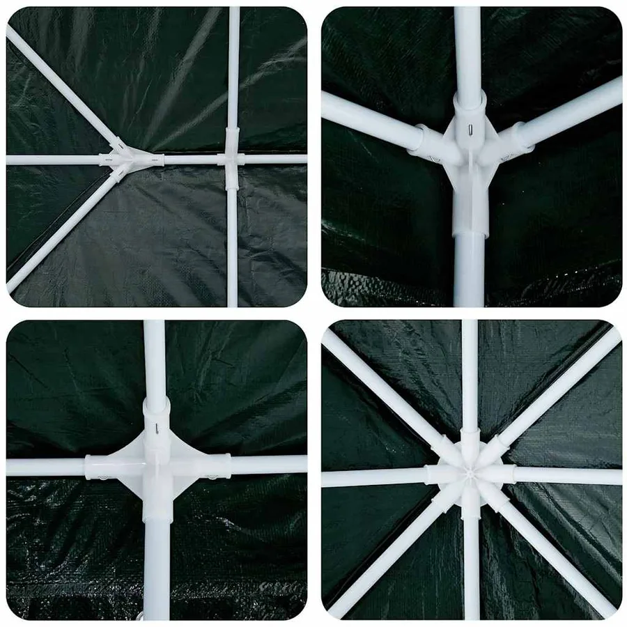 Tente de fête Vert 400 x 400 x 266 cm Polyéthylène - 6