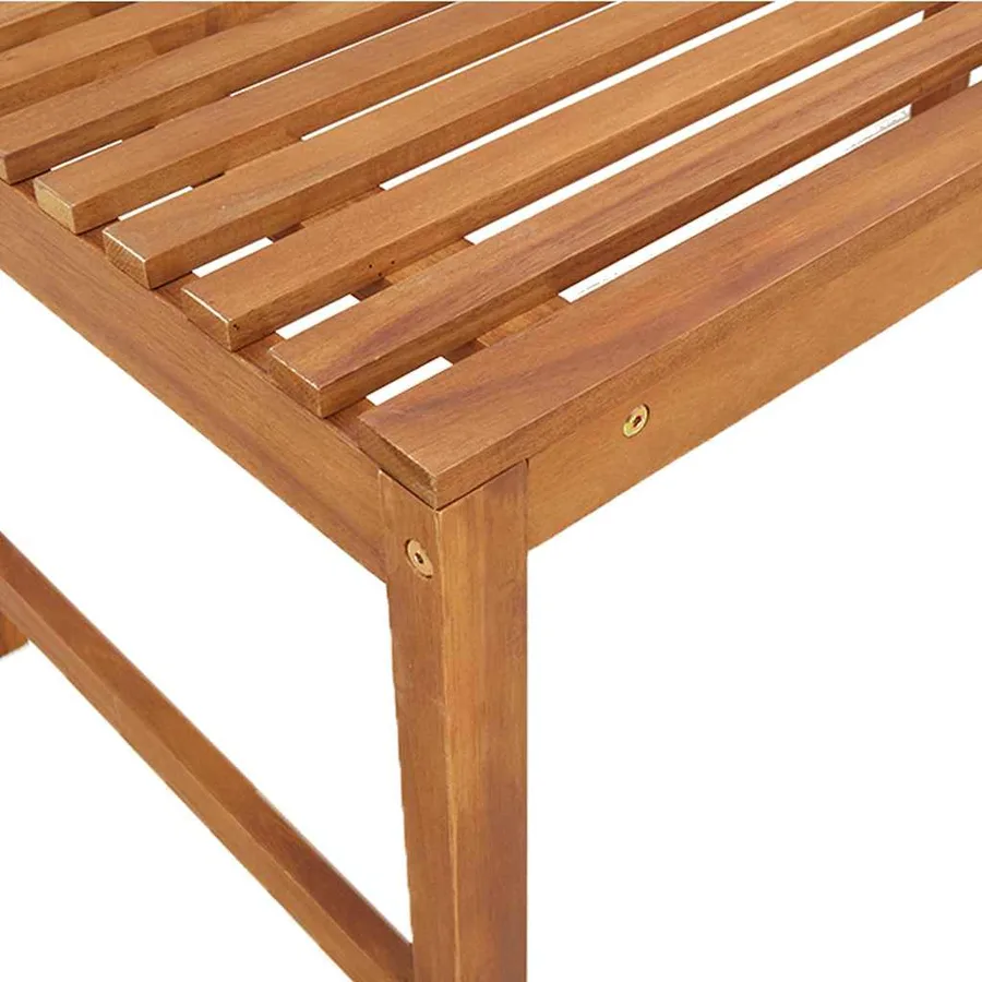 Ensemble de banc de jardin 5 pcs Marron Bois d'Acacia Massif - 8