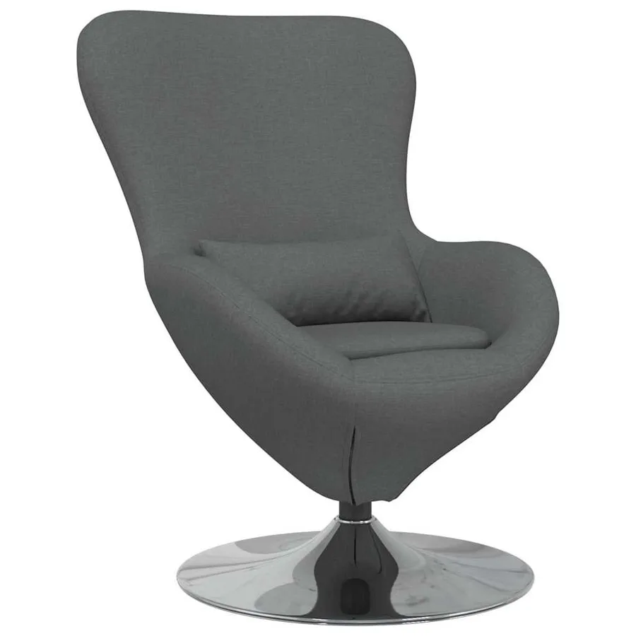Fauteuil œuf Gris foncé 63 x 73 x 90 cm tissu - 2