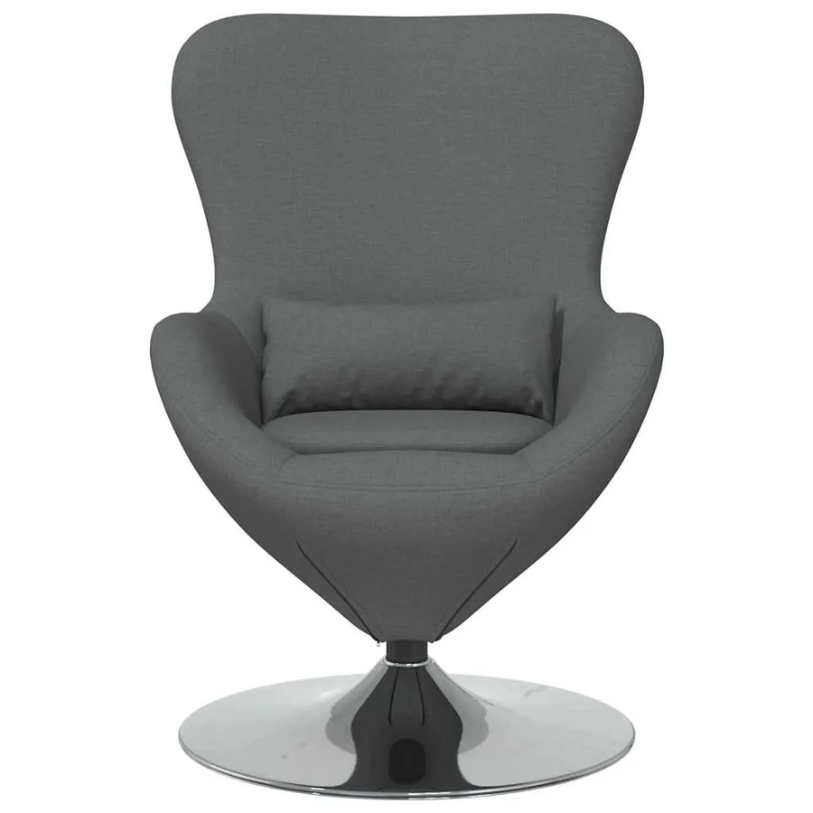 Fauteuil œuf Gris foncé 63 x 73 x 90 cm tissu - 4