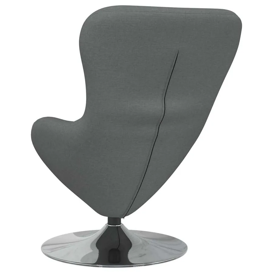 Fauteuil œuf Gris foncé 63 x 73 x 90 cm tissu - 6