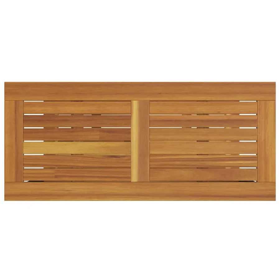 Table de jardin avec stockage Naturel et gris 80 x 35 x 75 cm - 7