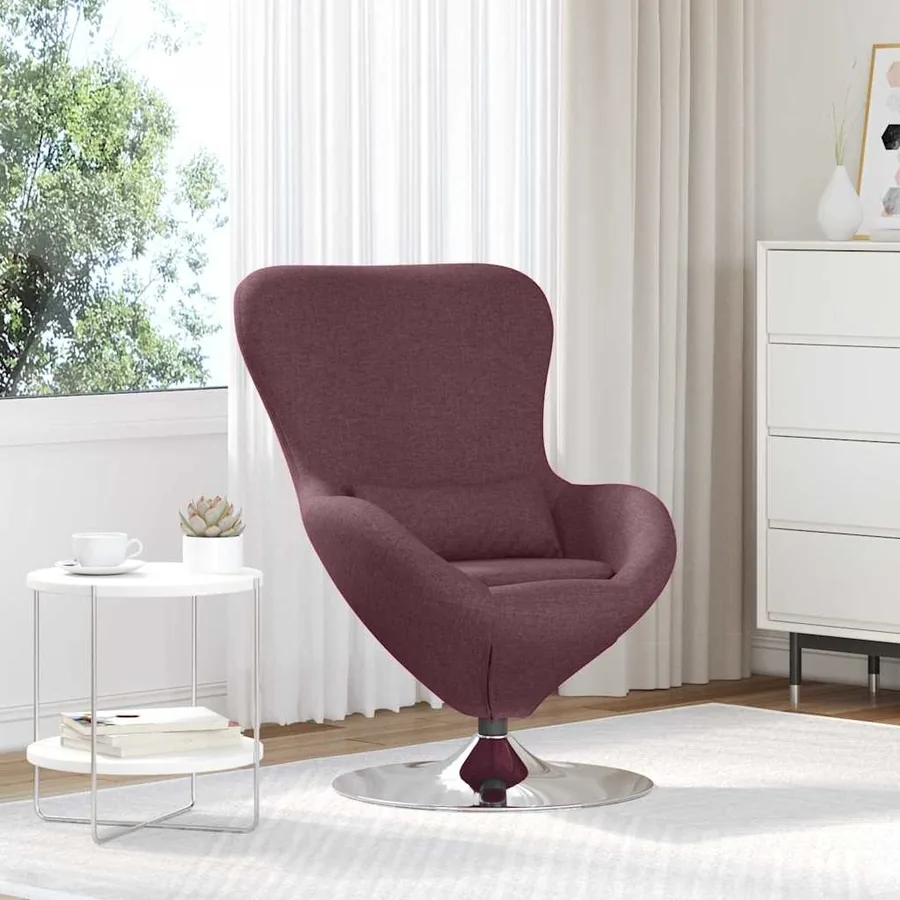 Fauteuil œuf Pourpre 63 x 73 x 90 cm tissu