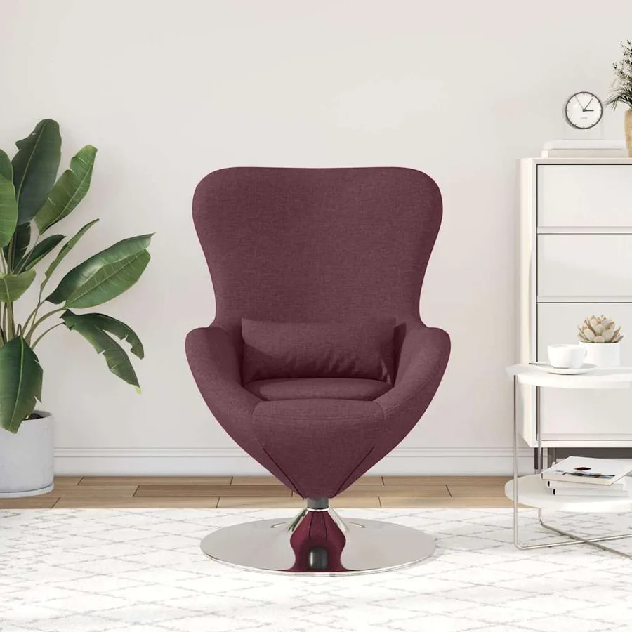 Fauteuil œuf Pourpre 63 x 73 x 90 cm tissu - 3