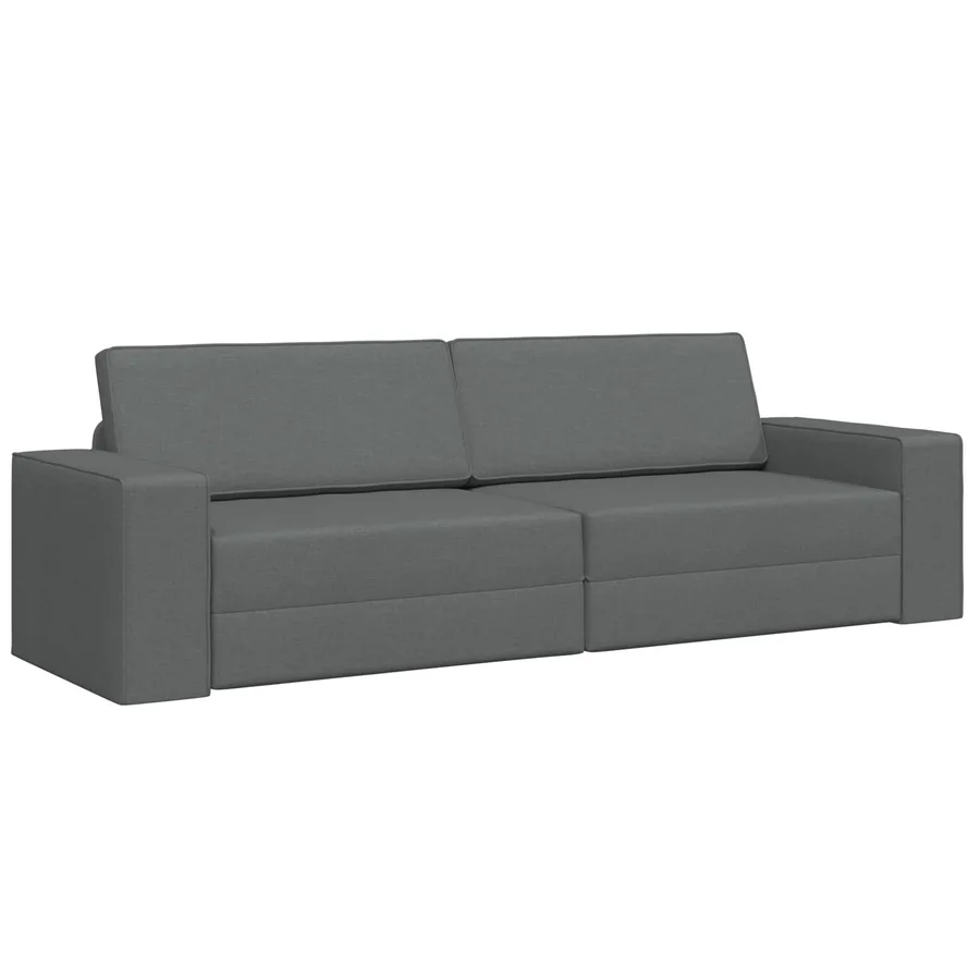 Canapé-Lit Gris foncé 245 x 78 x 77 cm tissu - 2