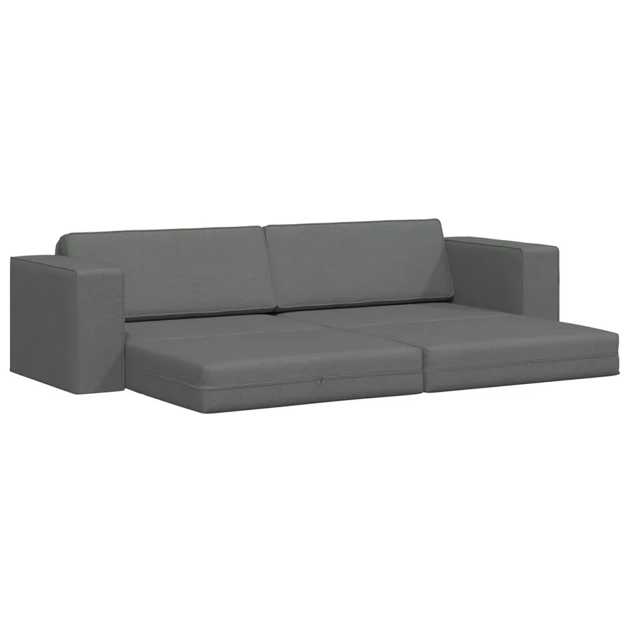 Canapé-Lit Gris foncé 245 x 78 x 77 cm tissu - 4