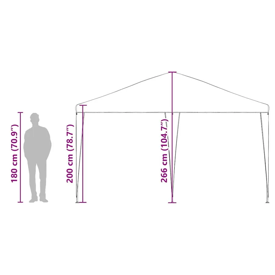 Tente de fête Anthracite 400 x 400 x 266 cm - 12