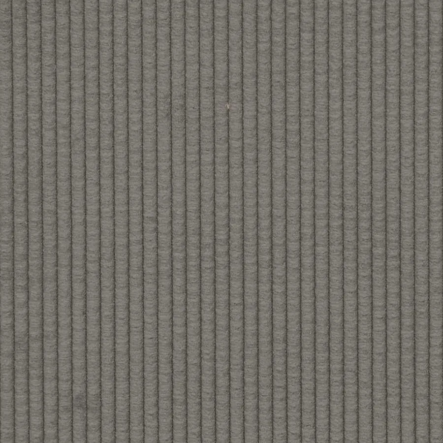Canapé modulable avec coussins en tissu velours côtelé gris clair - 9