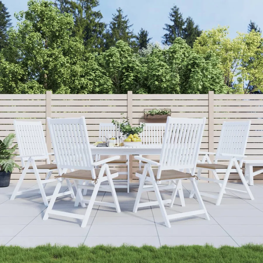 Coussins de chaise jardin lot de 6 taupe 50x50x4cm tissu oxford