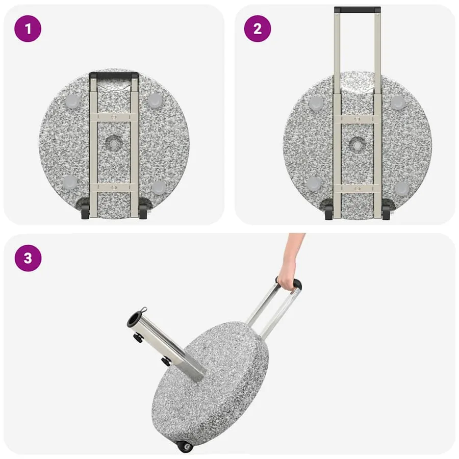 Pied de parasol Gris Ø 45 x 37,5 cm Granite - 10