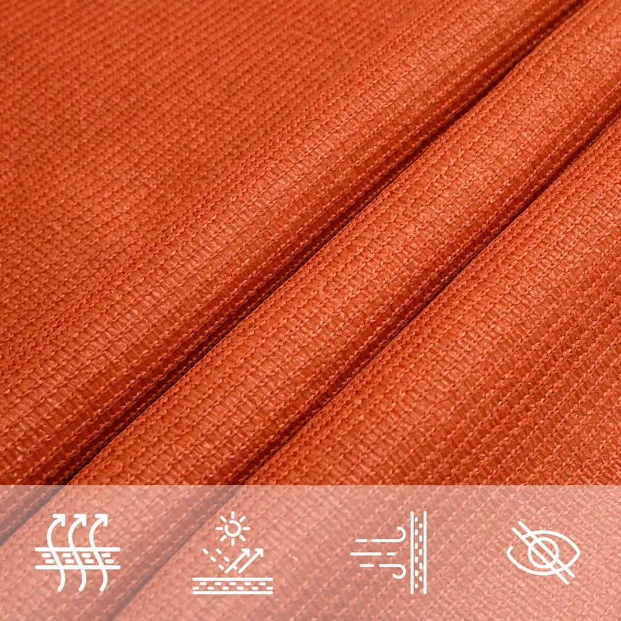 Voile d'ombrage 160 g/m² rectangulaire orange 3x4,5 m PEHD - 5