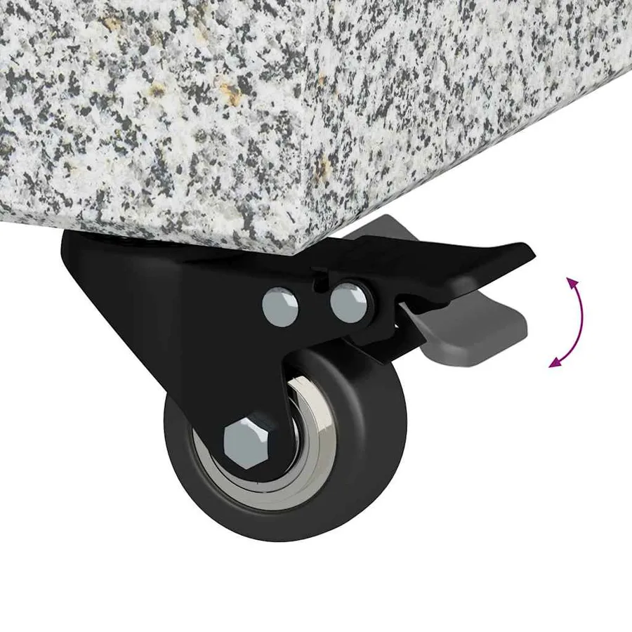 Pied de parasol 30kg Gris Granite Carré - 12