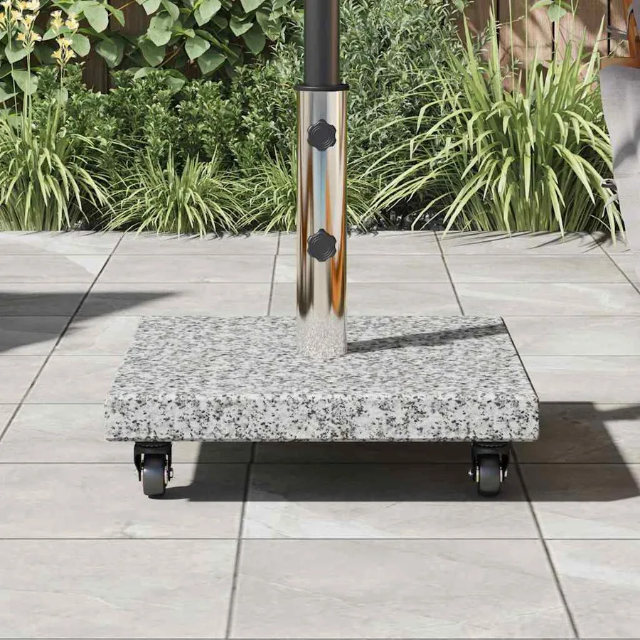 Pied de parasol 30kg Gris Granite Carré - 4