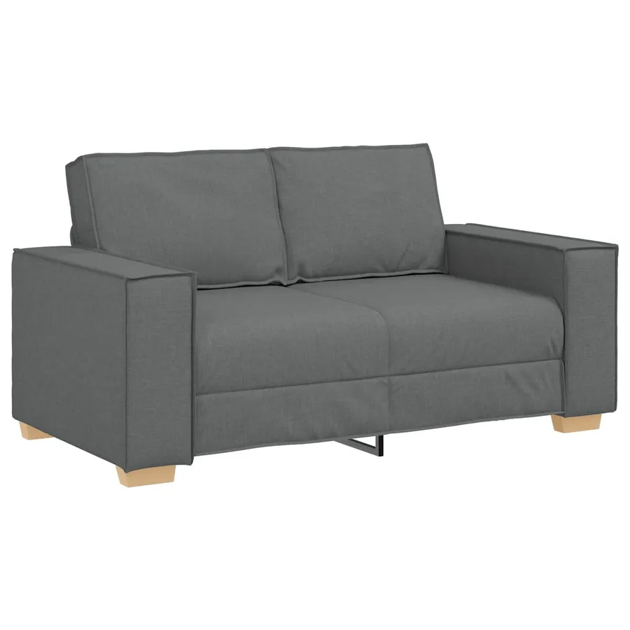 Canapé 3 pcs Gris foncé 220 x 80 x 84 cm Tissu en lin mélangé - 5