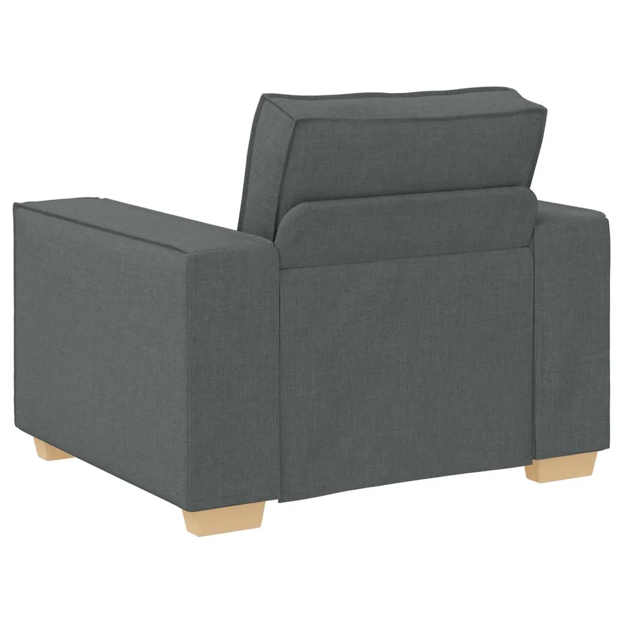 Canapé 3 pcs Gris foncé 220 x 80 x 84 cm Tissu en lin mélangé - 7