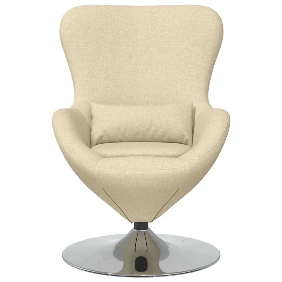 Fauteuil œuf Crème 63 x 73 x 90 cm tissu - 4