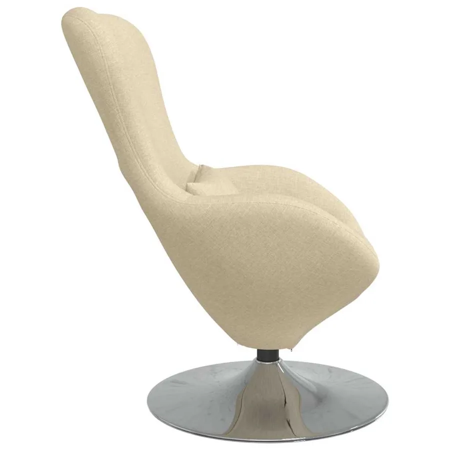 Fauteuil œuf Crème 63 x 73 x 90 cm tissu - 5