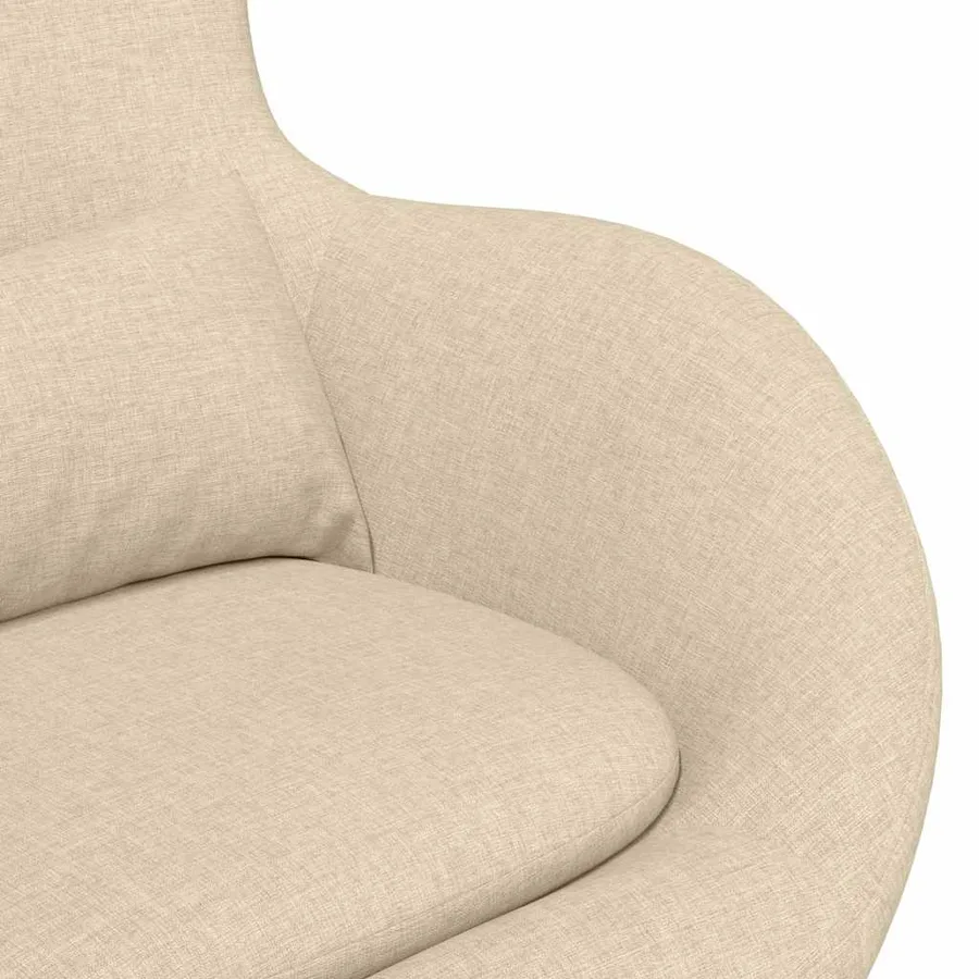 Fauteuil œuf Crème 63 x 73 x 90 cm tissu - 7