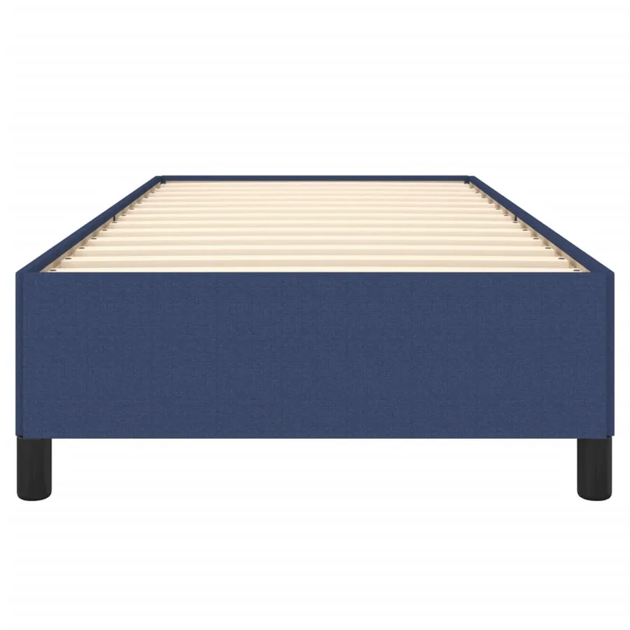Cadre de lit sans matelas bleu 90x200 cm tissu - 5