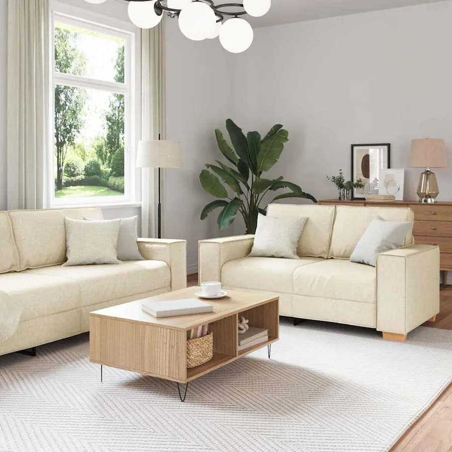 Ensemble de Canapés 3 pcs Beige 220 x 80 x 84 cm